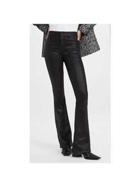 L’AGENCE Selma Bootcut Jean Black Noir Coated Women’s Size 24